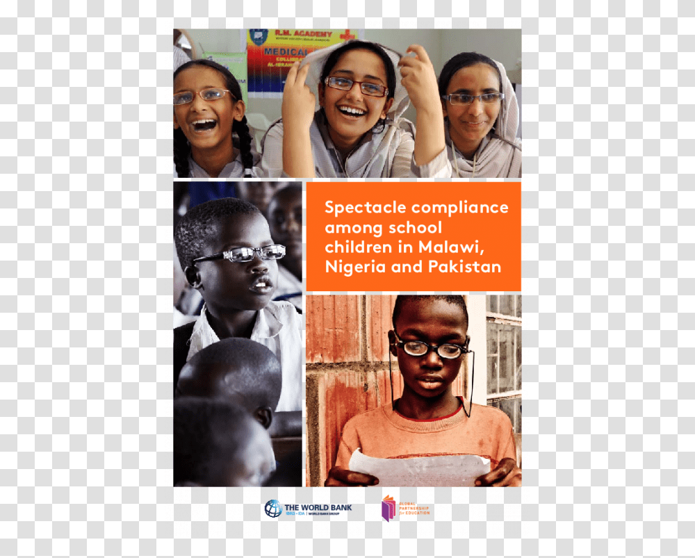 2019 09 Spectacle Compliance Among School Children Photo Caption, Person, Face, Collage, Poster Transparent Png