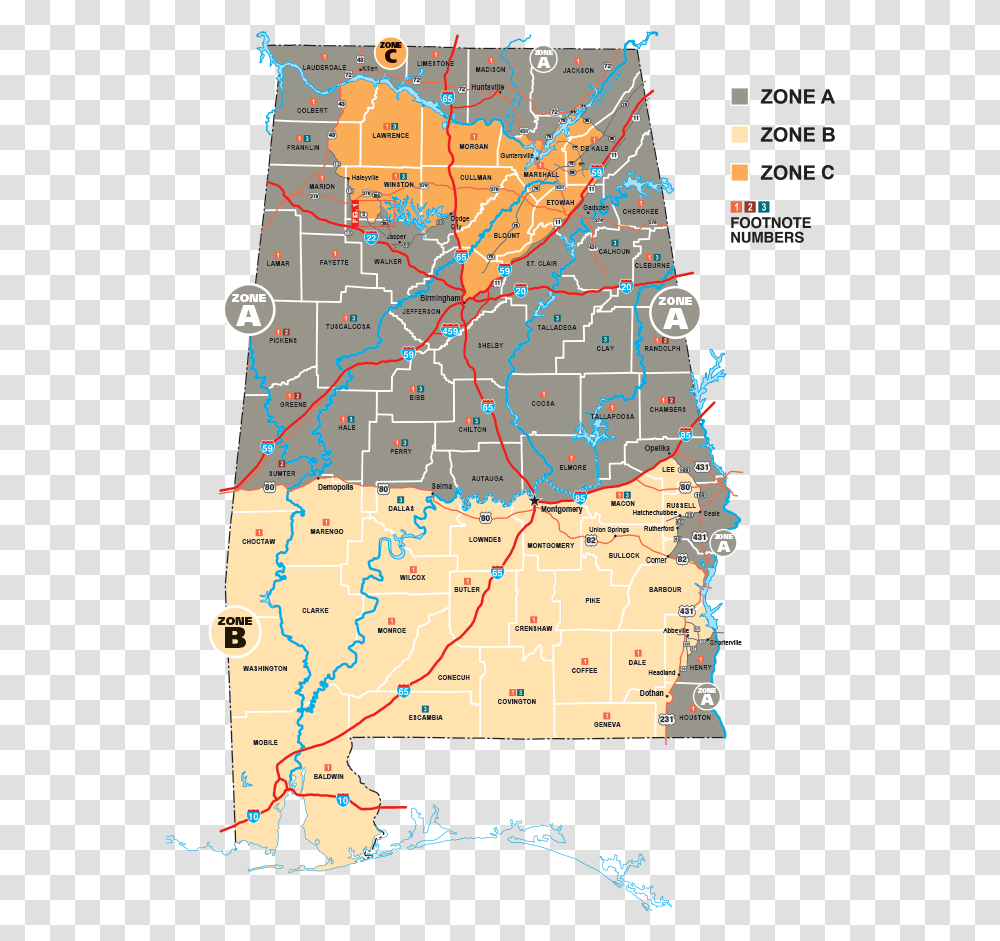 2019 2020 Alabama Deer Season Zone Map Deer Season Alabama 2019, Diagram, Atlas, Plot Transparent Png