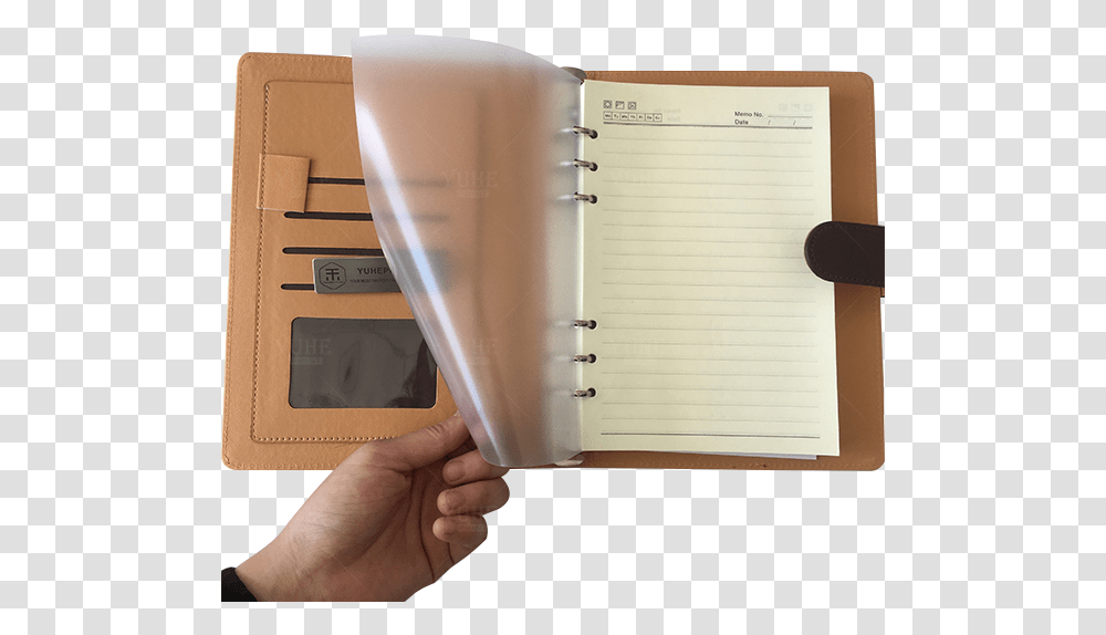 2019 A4 Pu Spone Refillable Leather Cover Notebook Hand, Person, Human, Diary Transparent Png