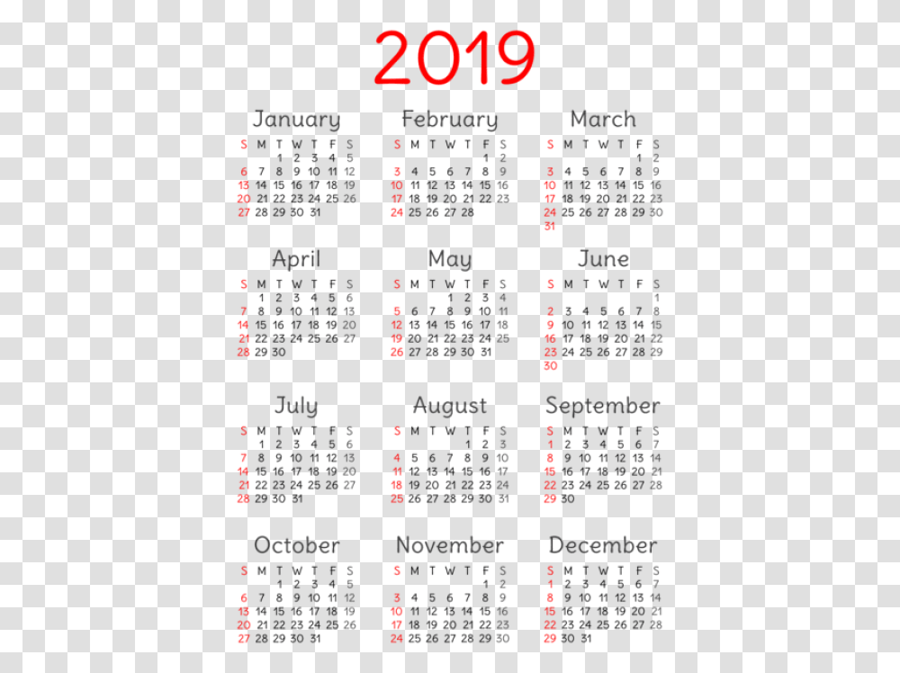 2019 Calendar Download Free Printable Downloadable 2020 Calendar, Scoreboard Transparent Png