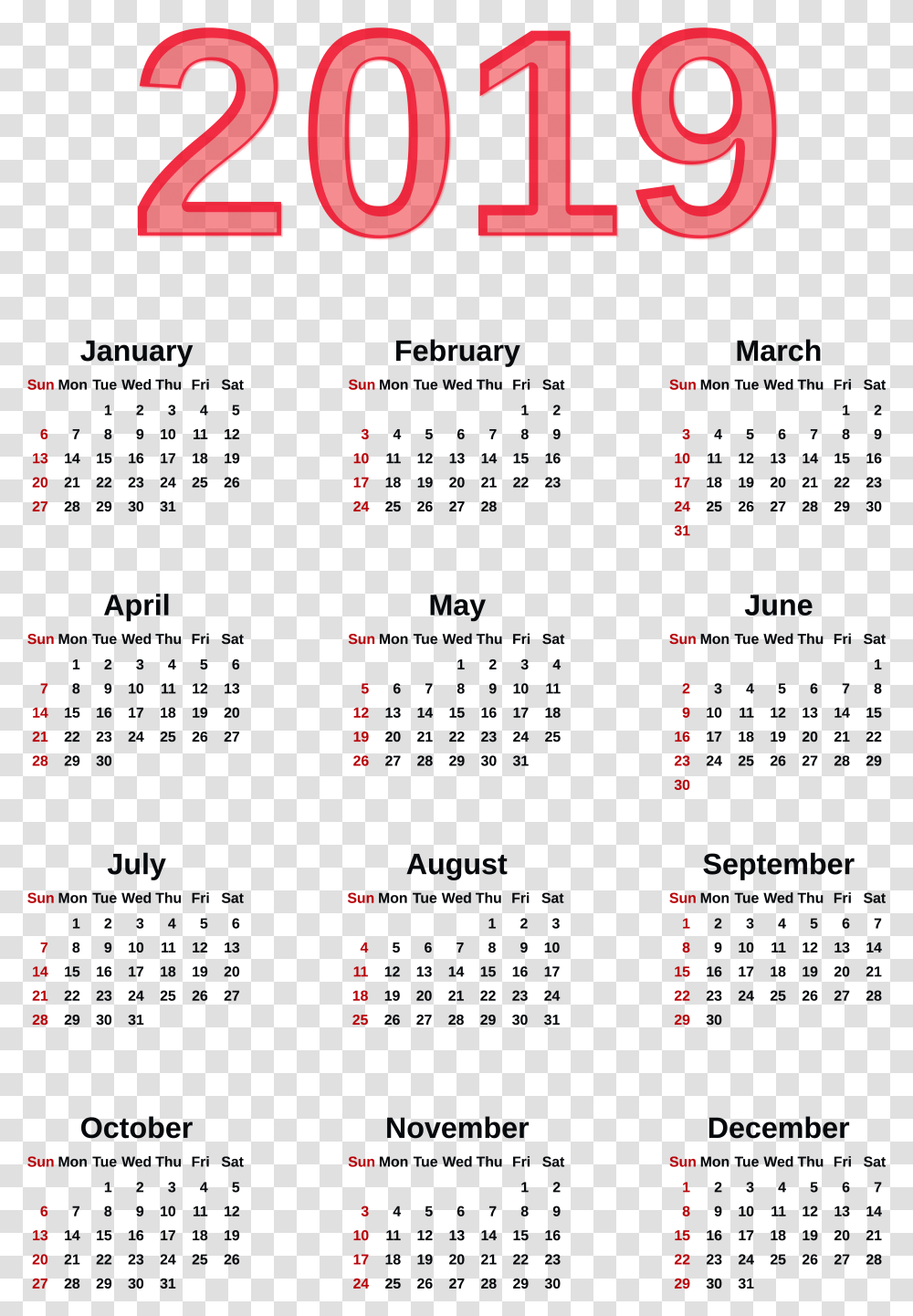 2019 Calendar Image Calendar 2020 With Weeks, Scoreboard, Digital Clock, Number Transparent Png