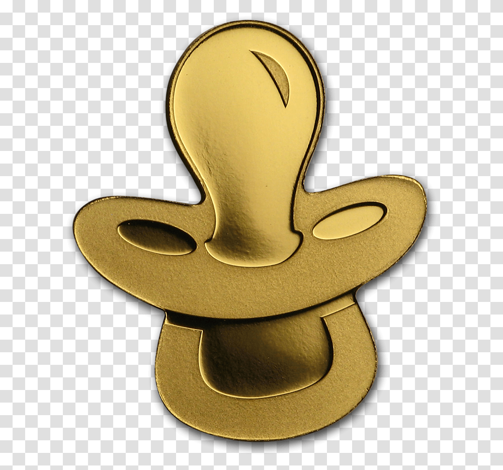 2019 Cook Islands 12 Gram Gold 5 Golden Pacifier Golden Pacifier, Bronze, Trophy, Art Transparent Png