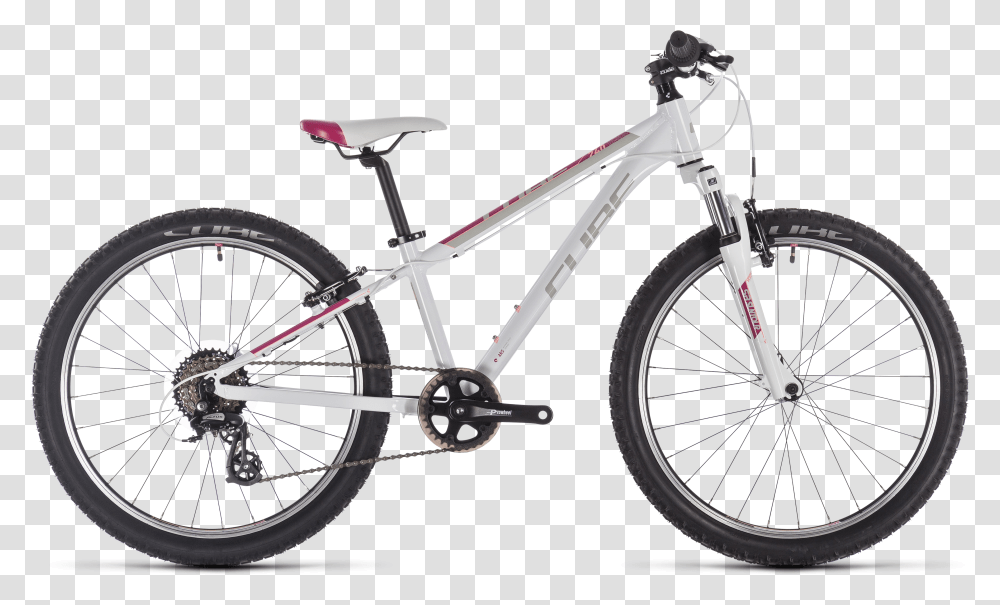 2019 Cube Access 240 Kids Mountain Bike In White Transparent Png