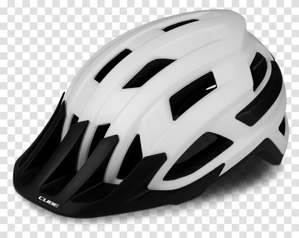 2019 Cube Rook Mountain Bike Helmet In White Bicycle Helmet, Clothing, Apparel, Crash Helmet Transparent Png