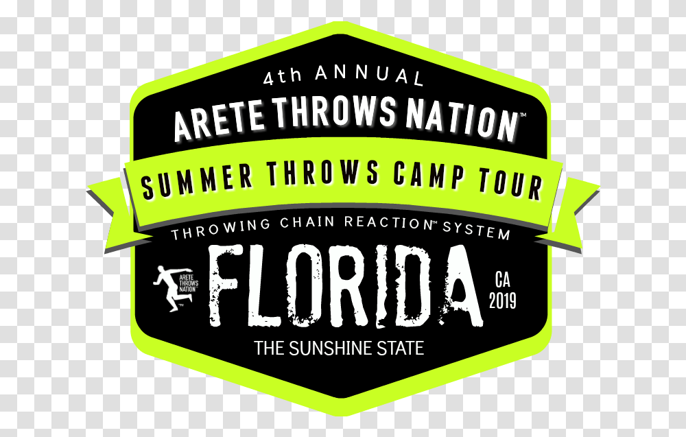 2019 Florida Summer Shot Put And Discus Throws Camp Fit Hq, Logo, Label Transparent Png