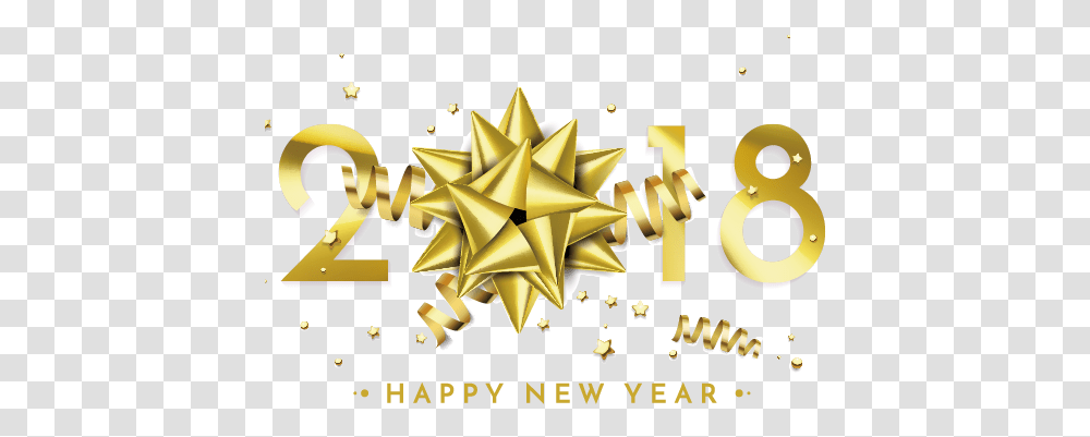 2019 Happy New Year Glitter, Star Symbol, Gold Transparent Png