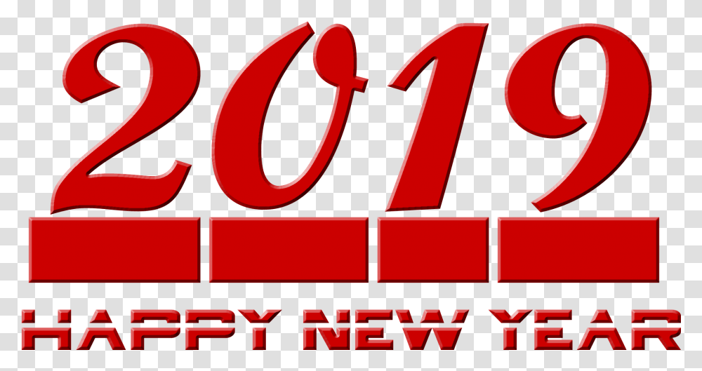 2019 Happy New Year Graphic Design, Word, Number Transparent Png