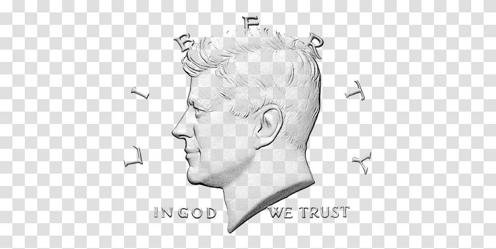 2019 Kennedy Half Dollar, Person, Human, Drawing Transparent Png