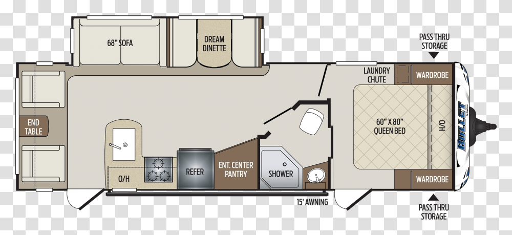2019 Keystone Bullet, Floor Plan, Diagram, Plot Transparent Png