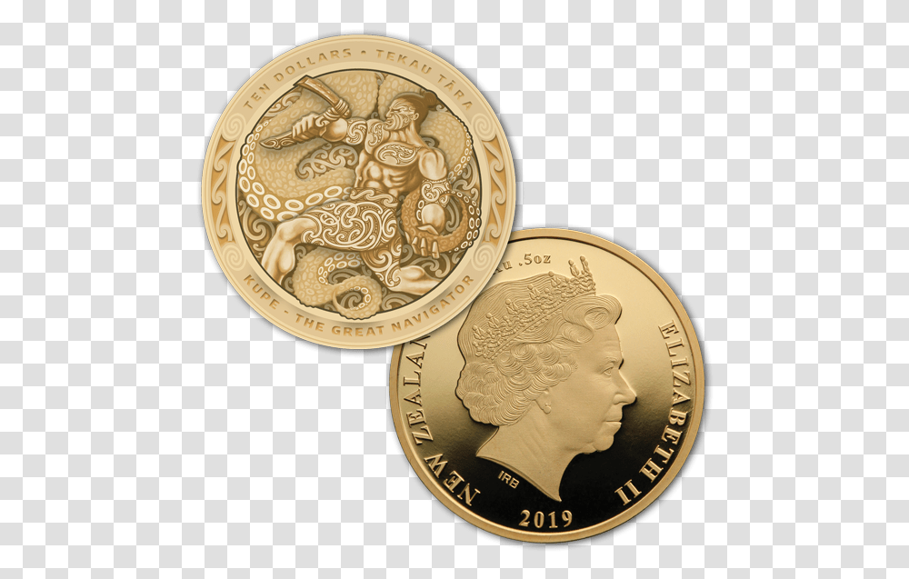2019 Kupe The Great Navigator Gold Coin Set New Zealand Money New Zealand 2019 Coins, Person, Human Transparent Png