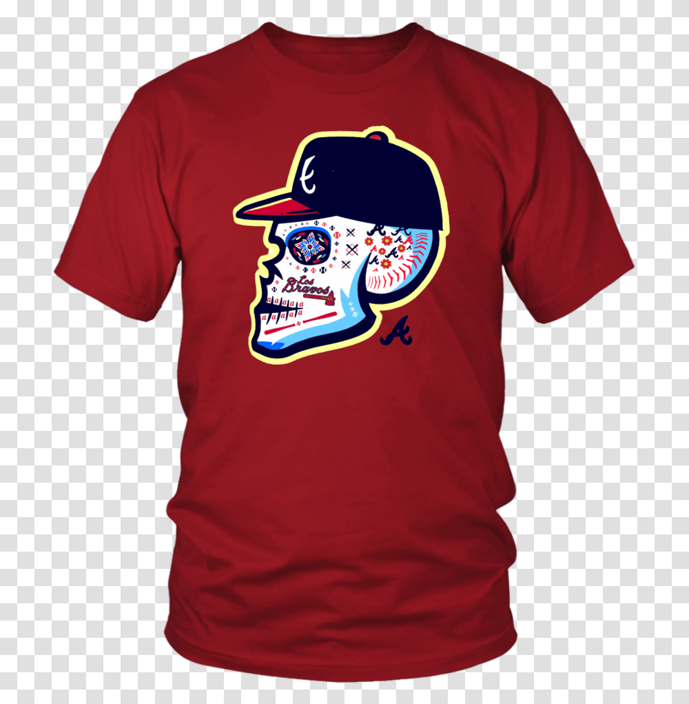 2019 Los Bravos Sugar Skull Shirt Atlanta Braves Los Bravos Atlanta Braves, Apparel, T-Shirt, Person Transparent Png