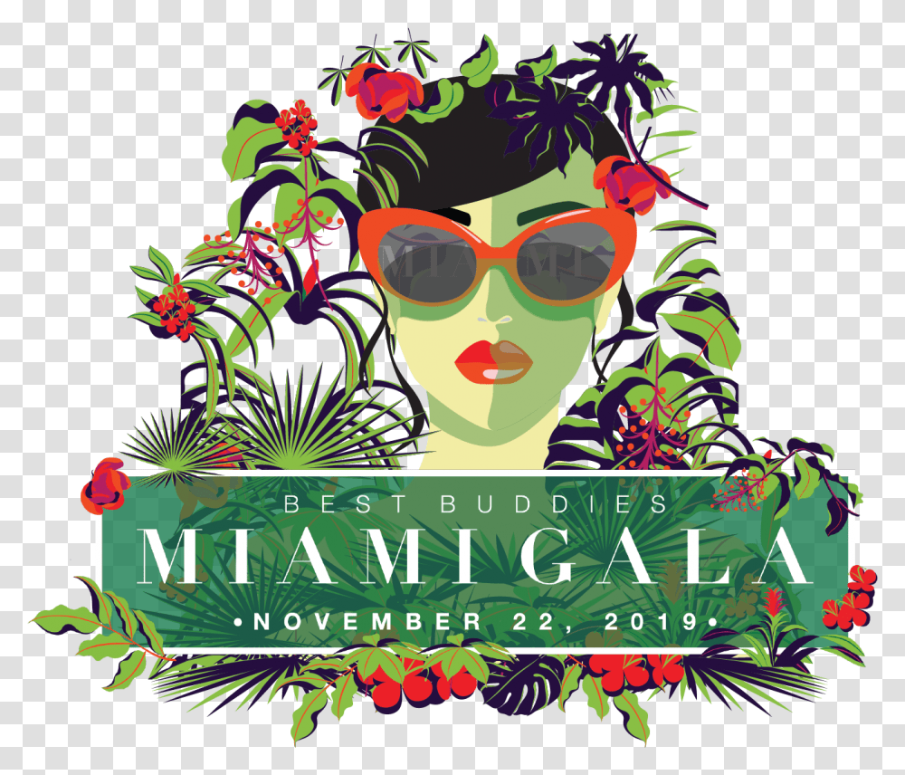 2019 Miami Gala Front, Sunglasses, Poster, Advertisement Transparent Png