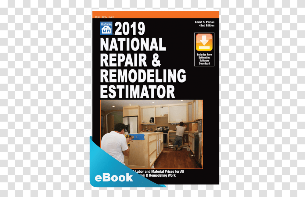 2019 National Repair Amp Remodeling Estimator Ebook Pdf Poster, Person, Wood, Furniture Transparent Png