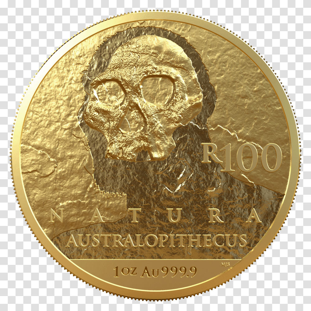 2019 Natura Hominids R100 1oz 24ct Gold Reverse Cash Transparent Png