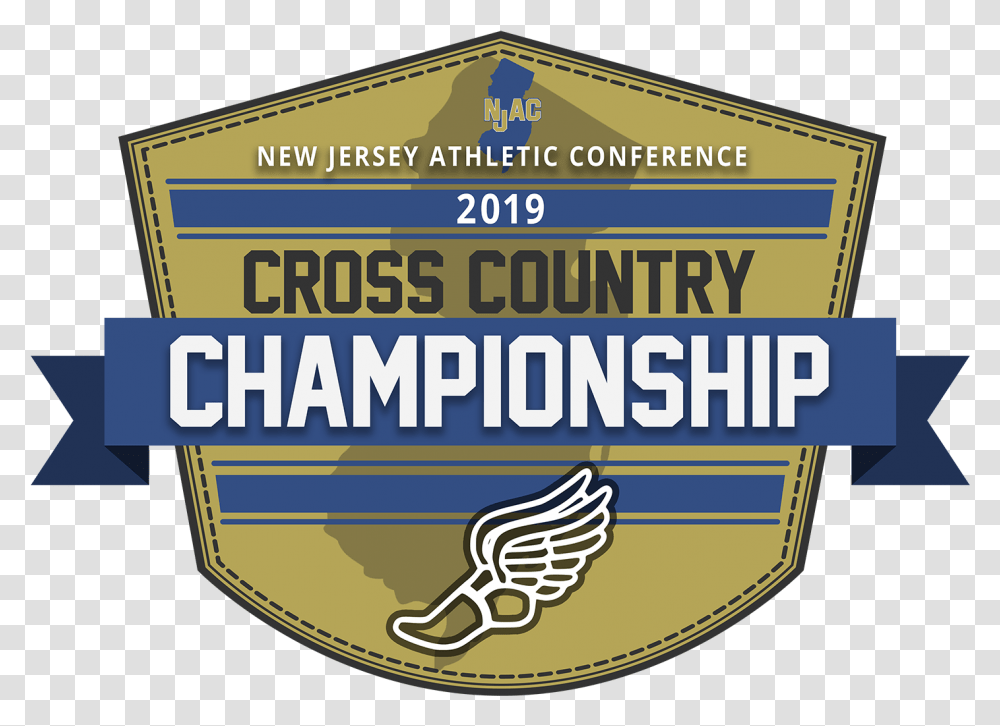 2019 Njac Cross Country Championship New Jersey Athletic Flying Shoe, Logo, Symbol, Trademark, Badge Transparent Png