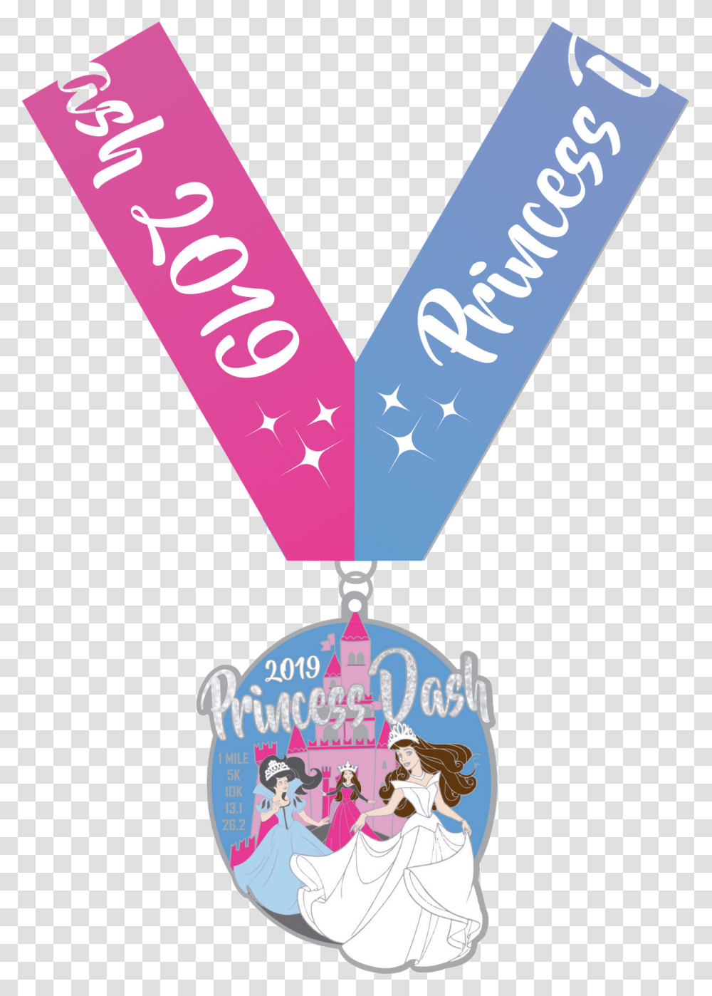2019 Princess Dash 1 Mile 5k 10k 13.1, Trophy, Gold, Gold Medal Transparent Png