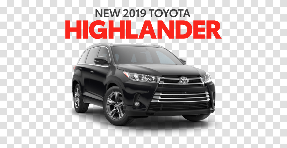 2019 Toyota Highlander, Car, Vehicle, Transportation, Automobile Transparent Png