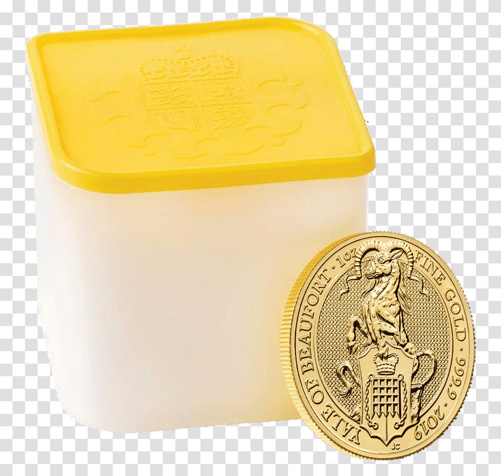 2019 Uk Queenu2019s Beasts The Yale Of Beaufort 1oz Gold Coin Full Tube Of 10 Coins 2019 Transparent Png