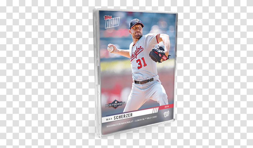 2019 Washington Nationals Topps Now Postseason 15 College Baseball, Person, People, Athlete Transparent Png