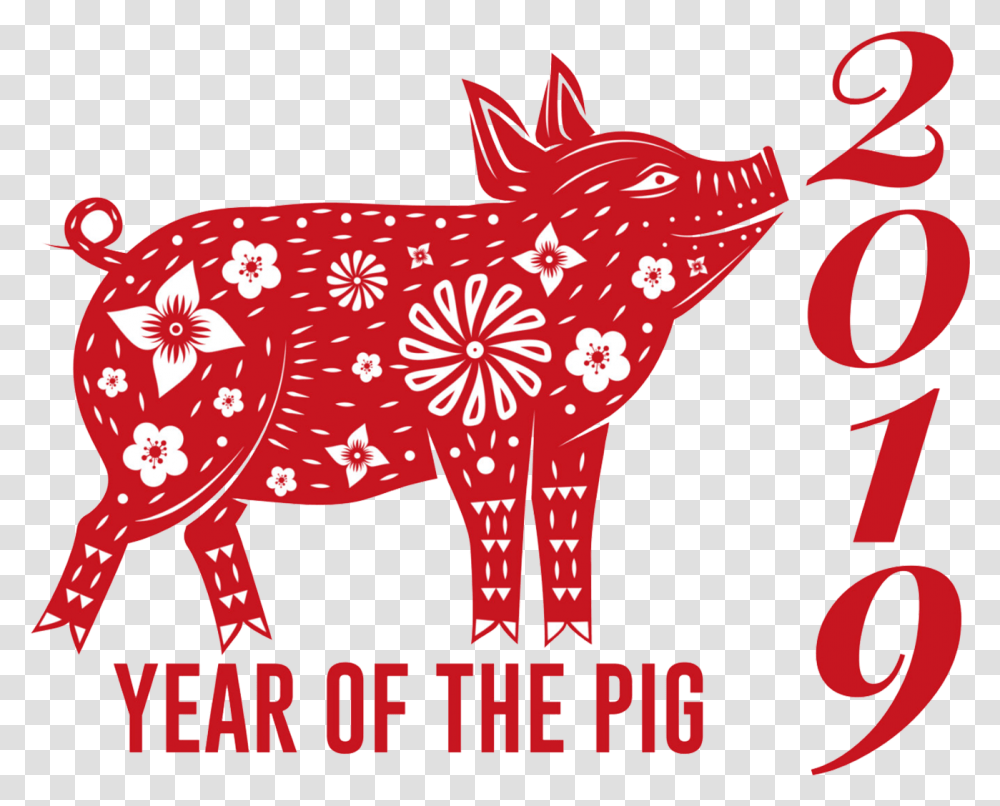 2019 Zodiac Image Pig, Mammal, Animal, Text, Label Transparent Png