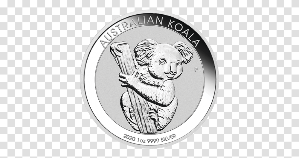 2020 1 Oz Australia Koala 9999 Silver Coin Bu Australian Koala 2020 Coin, Money, Person, Human, Nickel Transparent Png