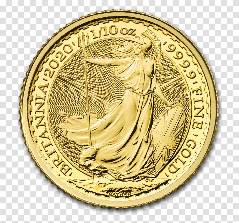 2020 110 Oz Great Britain Britannia 2020 Gold Britannia, Money, Coin Transparent Png