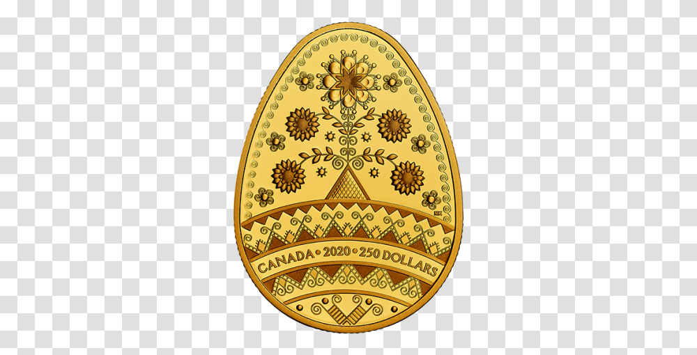 2020 585 Gram Canada Tree Of Life Pysanka 9999 Gold Proof Coin Circle, Rug, Egg, Food, Pattern Transparent Png