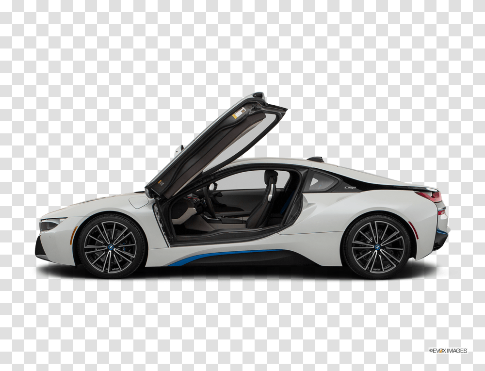 2020 Bmw I8 White And Blue Bmw I8 Side View, Car, Vehicle, Transportation, Automobile Transparent Png