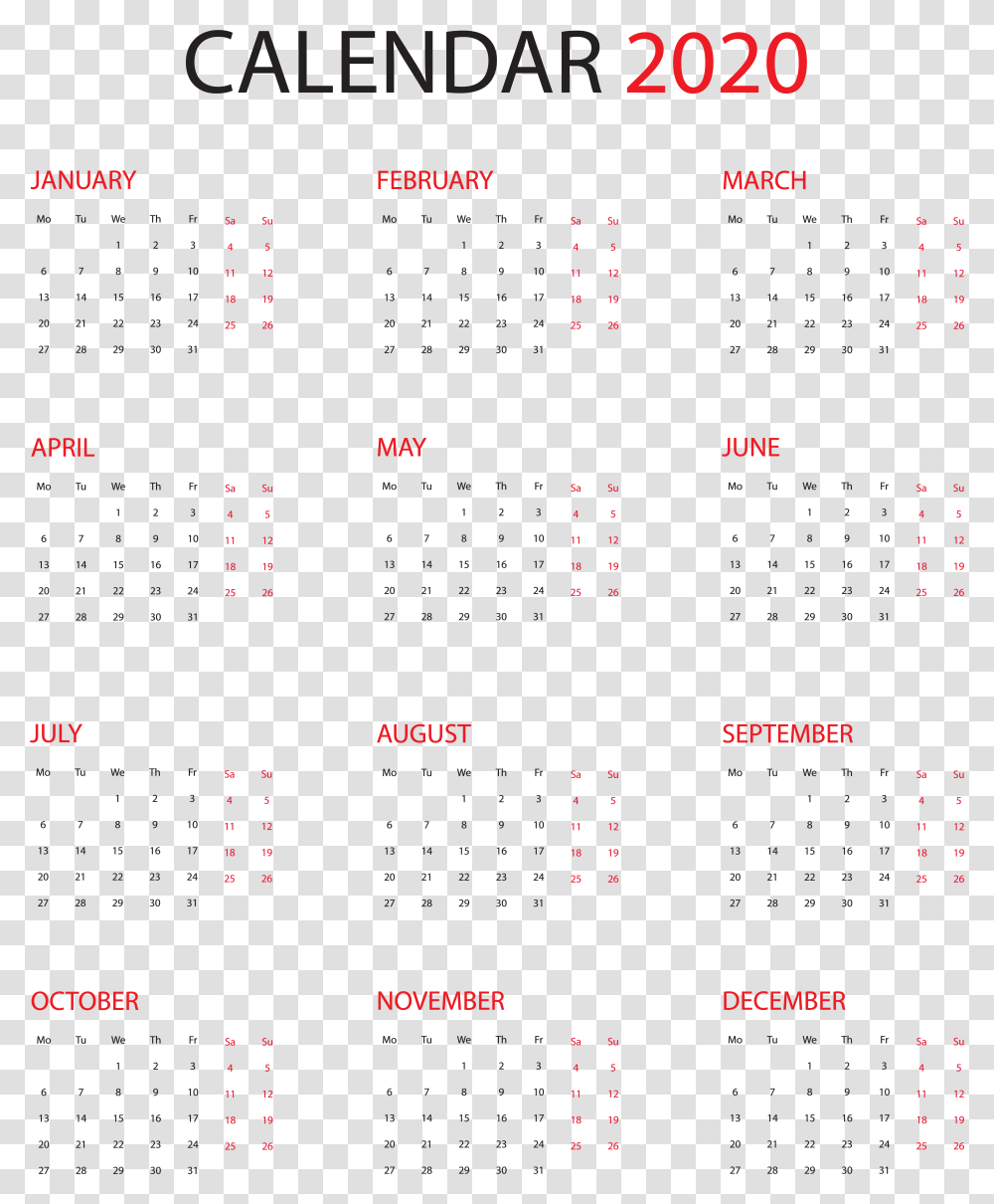 2020 Calendar Clipart, Scoreboard Transparent Png