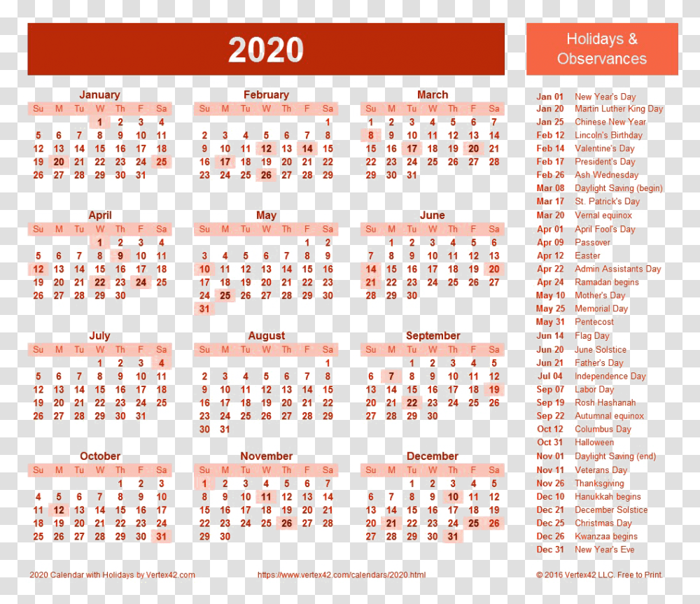 2020 Calendar Hd Image Calendar 2020 With Hijri, Menu Transparent Png
