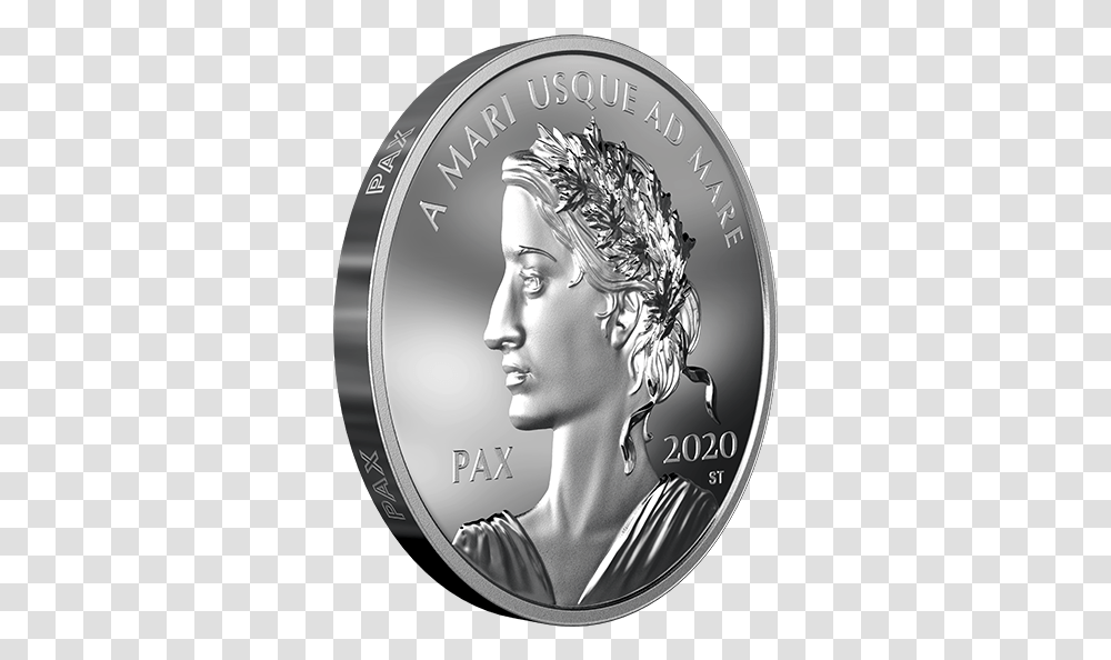 2020 Canadian Peace Dollar, Nickel, Coin, Money, Person Transparent Png