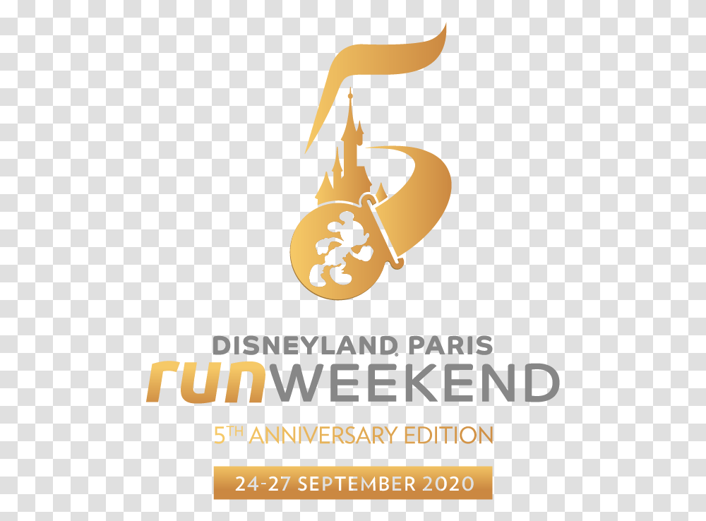 2020 Dlp 5th Anniversary Logo Run Disney Paris 2020 Logo, Poster, Advertisement, Paper, Flyer Transparent Png