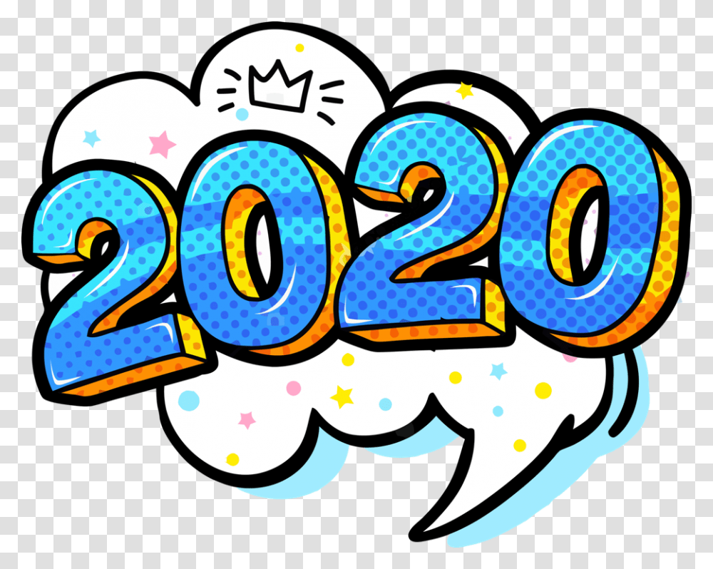 2020 Font Design Blue, Label Transparent Png