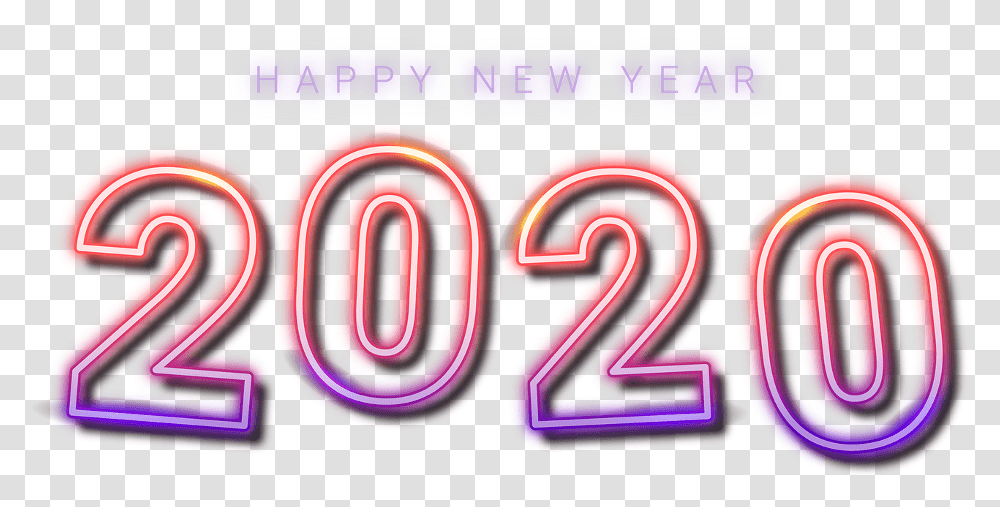 2020 Happynewyear Neon Lightpainting Luminous 2020 New Year Transparent Png