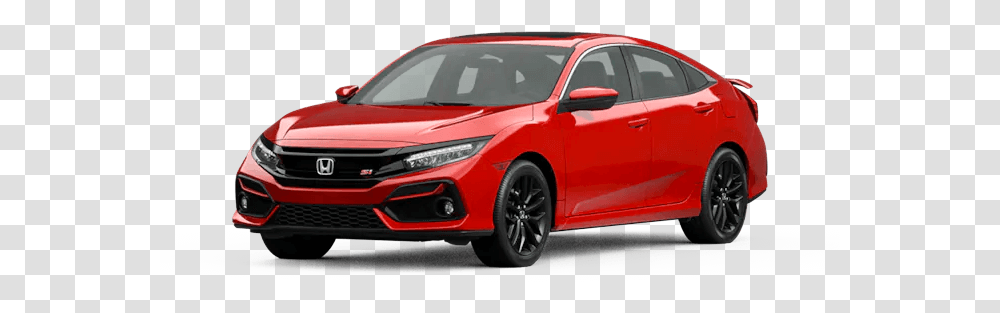 2020 Honda Civic Si Sedan Car With White Background, Vehicle, Transportation, Sports Car, Wheel Transparent Png