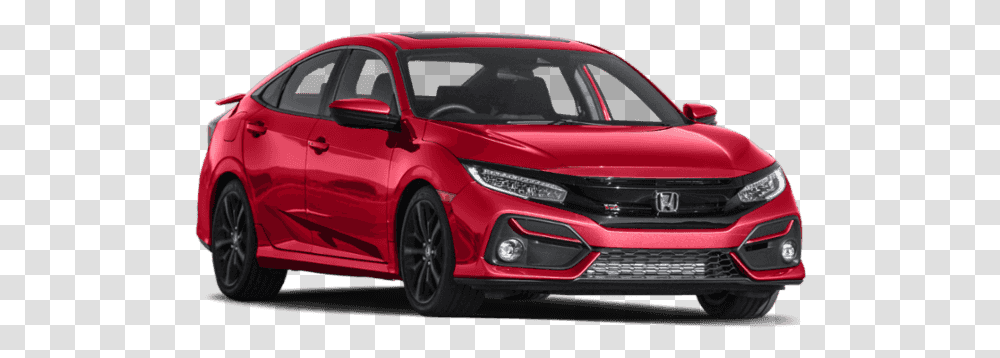2020 Honda Civic Si Sedan White, Car, Vehicle, Transportation, Tire Transparent Png