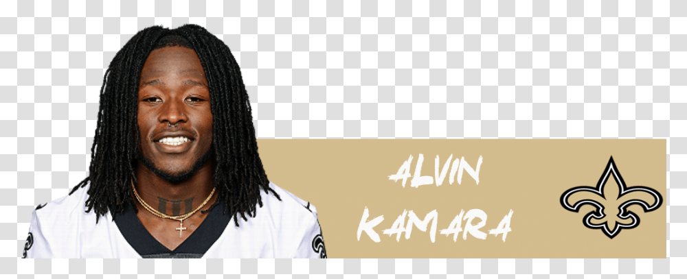 2020 Injury Outlook New Orleans Saints Kamara, Person, Hair, Clothing, Necklace Transparent Png