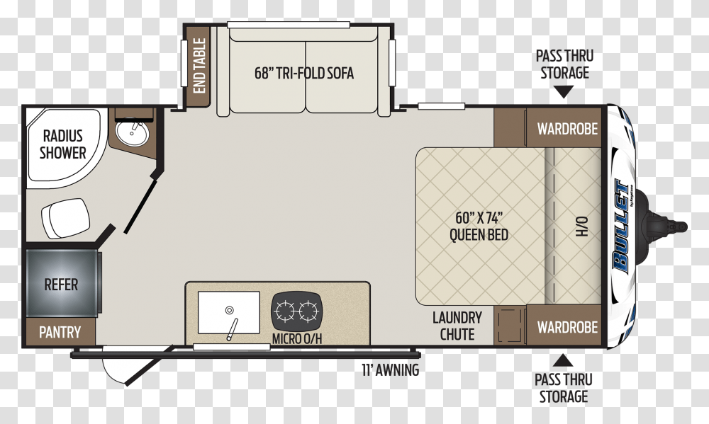 2020 Keystone Bullet, Floor Plan, Diagram, Plot, Room Transparent Png
