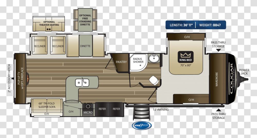 2020 Keystone Cougar, Floor Plan, Diagram, Plot, Convention Center Transparent Png