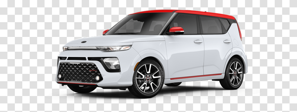 2020 Kia Soul Clear White And Inferno Red Two Tone, Car, Vehicle, Transportation, Sedan Transparent Png