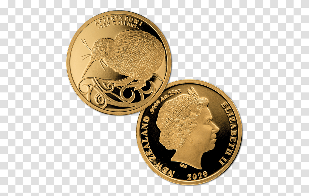 2020 Kiwi 1 4oz Gold Proof Coin, Money, Bird, Animal, Clock Tower Transparent Png