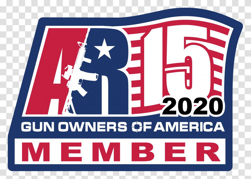 2020 Member Stickers Ar15 Gun Owners Of America, Word, Advertisement, Alphabet Transparent Png