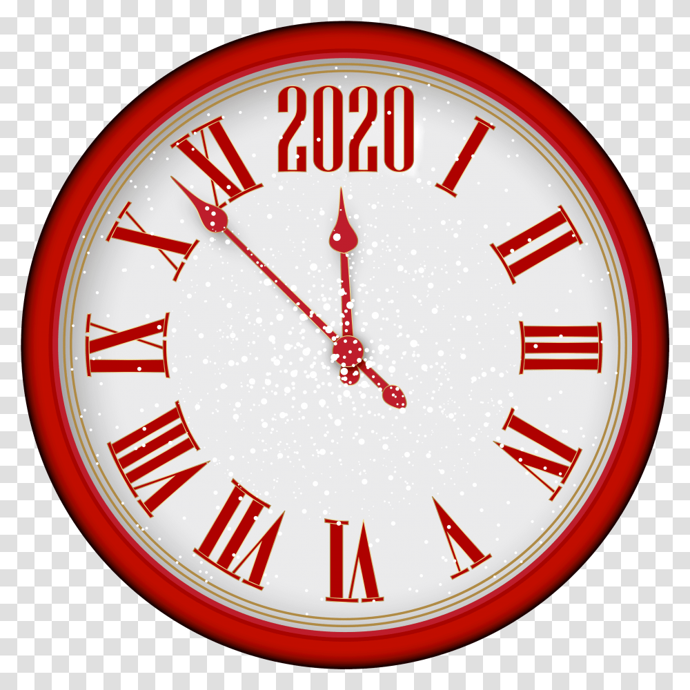 2020 New Year Red Clock Clip Art New Year 2020 Clock Transparent Png