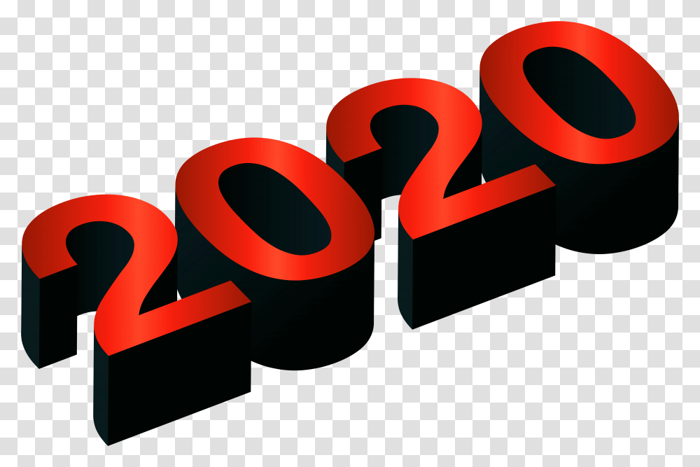 2020 Red Black Clip Art Image, Number, Alphabet Transparent Png