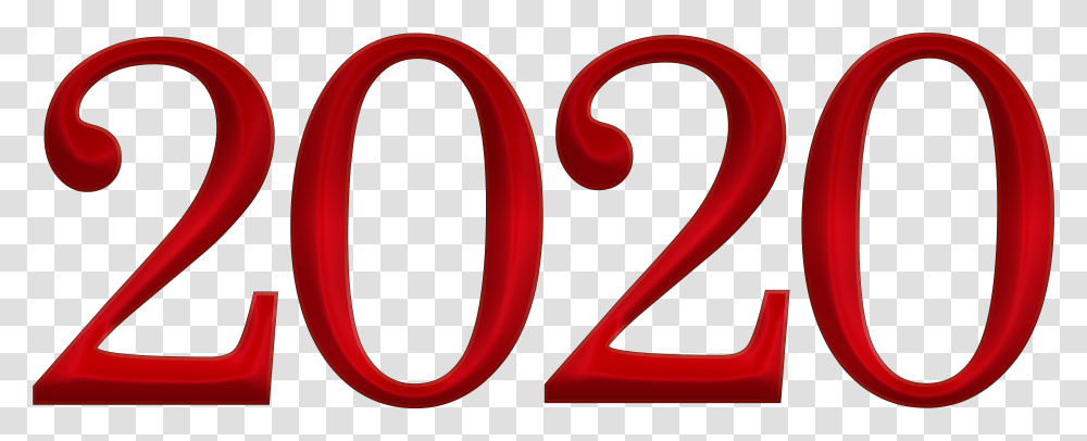 2020 Red Clipart, Number, Label Transparent Png