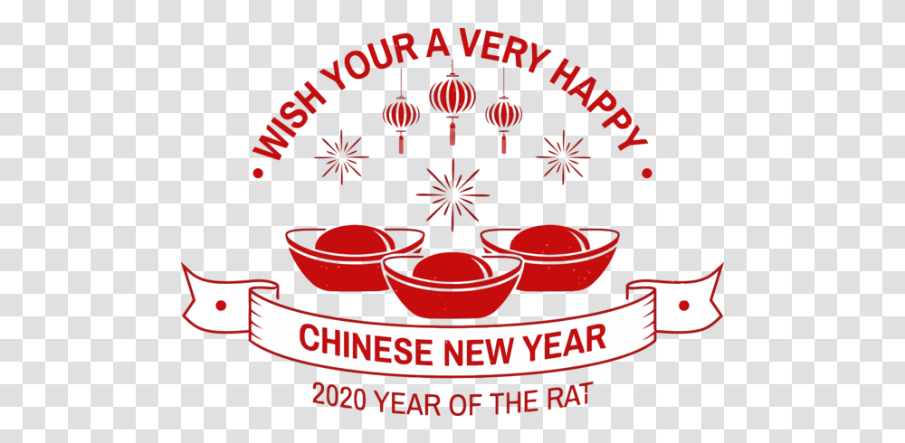 2020 Red Text Font For Happy Year Party Happy Chinese New Year 2020 Transparent Png