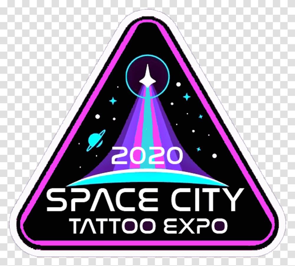 2020 Space City Tattoo Expo - Art Ifacts Tattoo Space City Tattoo Expo 2020, Triangle, Symbol, Light, Advertisement Transparent Png
