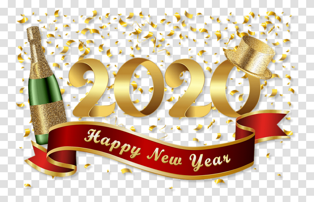 2020 Tube Happy New Year Clipart 2020 Happy New Year Banner, Hat, Apparel Transparent Png