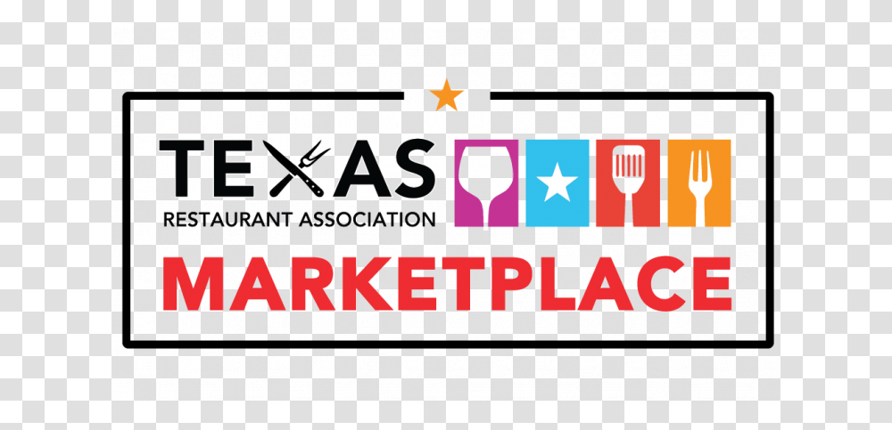 2020 Virtual Tra Marketplace Texas Restaurant Association Tra Marketplace, Symbol, Text, Star Symbol, Glass Transparent Png