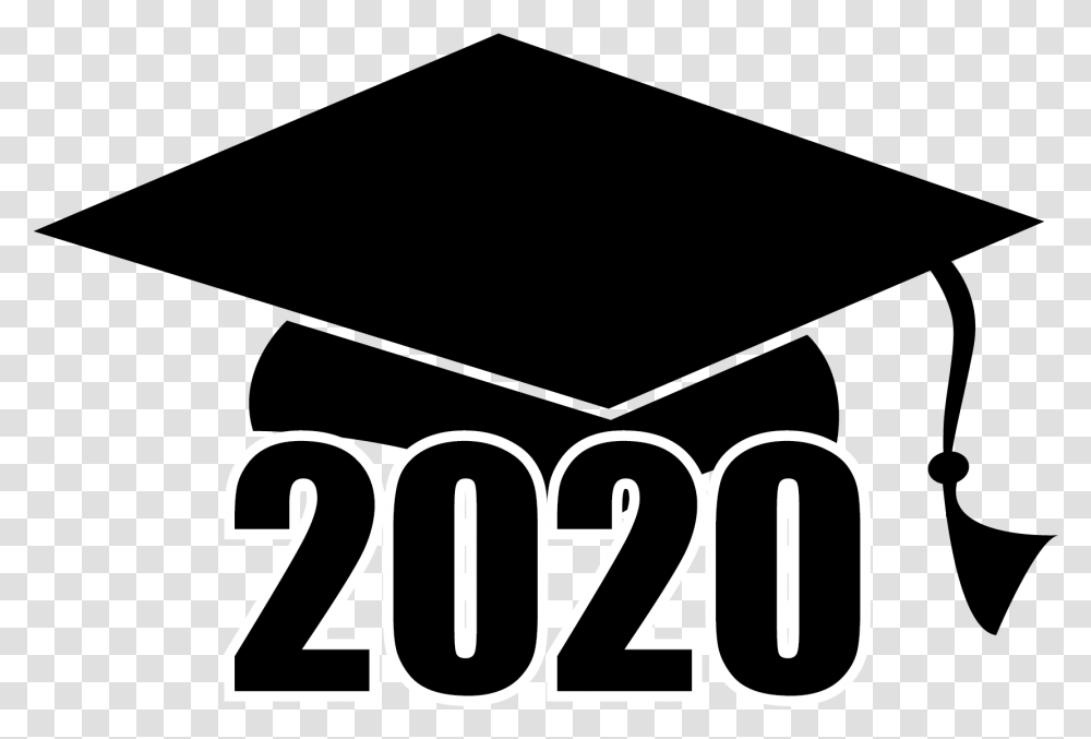 2020 With Graduation Cap, Number, Alphabet Transparent Png